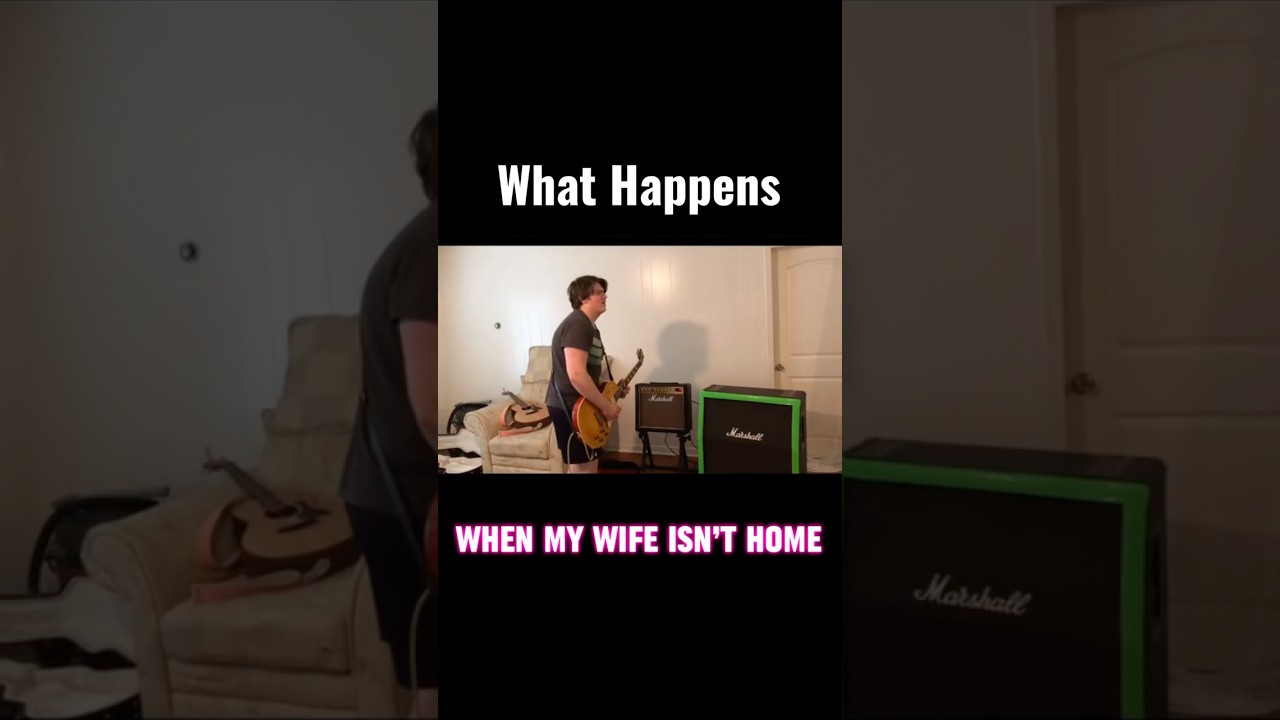 Guitar Shredding when my wife isn’t home. #shredguitar #guitar #guitarist #guitarshred #gibson
