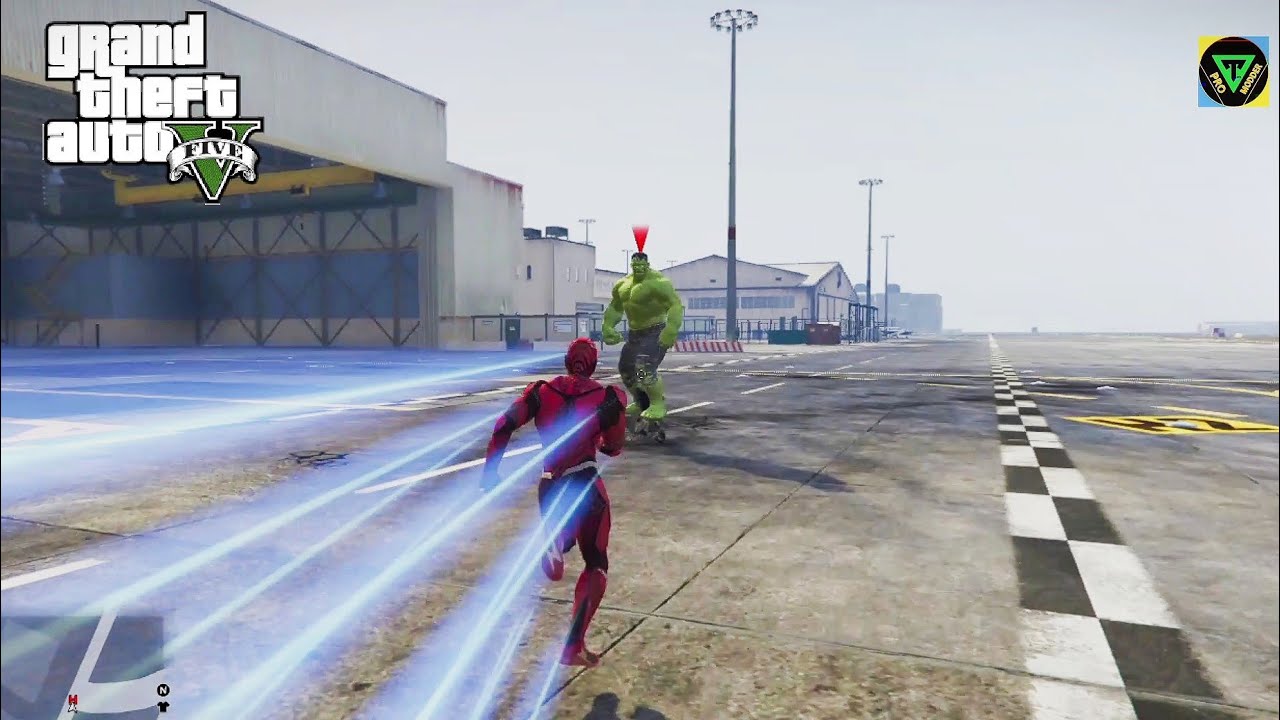 GTA 5 - FLASH VS HULK EPIC BATTLE #GTAV#GTA5#HULKVSFLASH#FLASHVSHULK#DCVSMARVEL#GTAVMODS