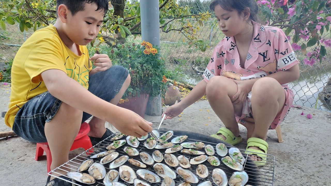 Chang Chang nướng mỡ hành thơm ngon quá đã luôn.