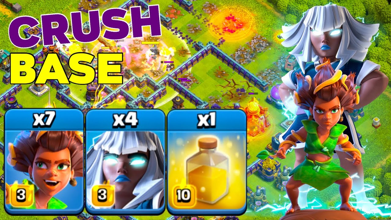 Easy TH16 Zap Root Rider + Electro Titan Strategy! Crushing Legend Bases!