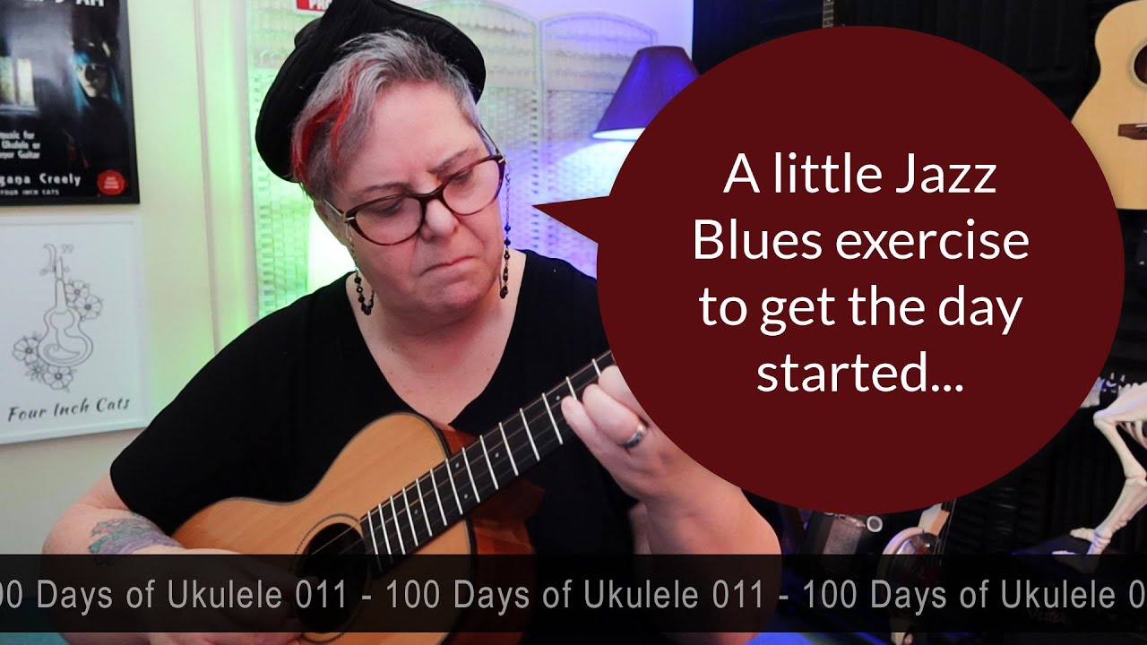 100 Days of Uke:  Jazz Blues Exercise 1 (Baritone Ukulele)