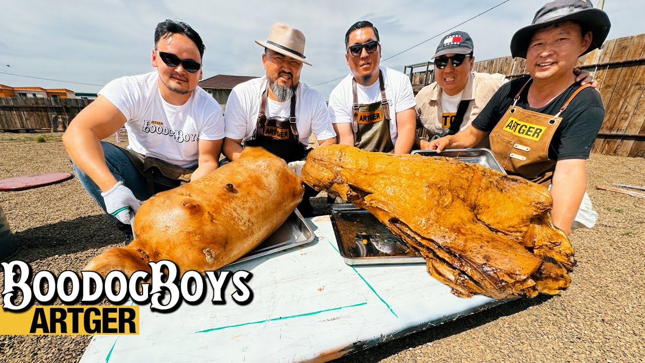 Mongolian GIANT BRISKET & BOODOG BBQ! | Boodog Boys