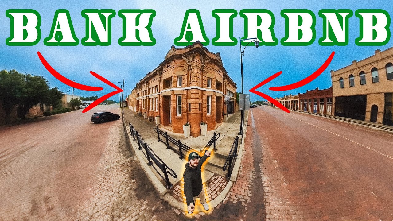 SPENDING THE NIGHT IN A BANK in SMALL TOWN TEXAS!