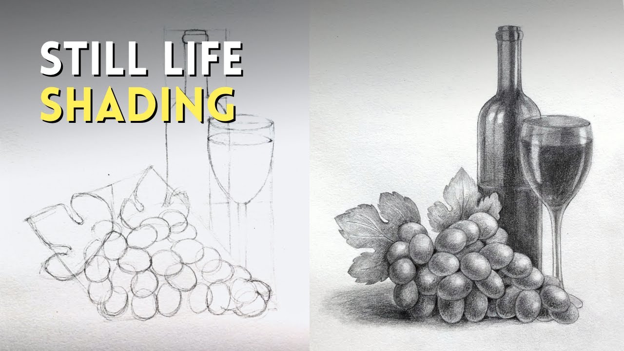 Step By Step Still Life Drawing To Shading | Object Drawing | How to Drawing & Shading With Pencil