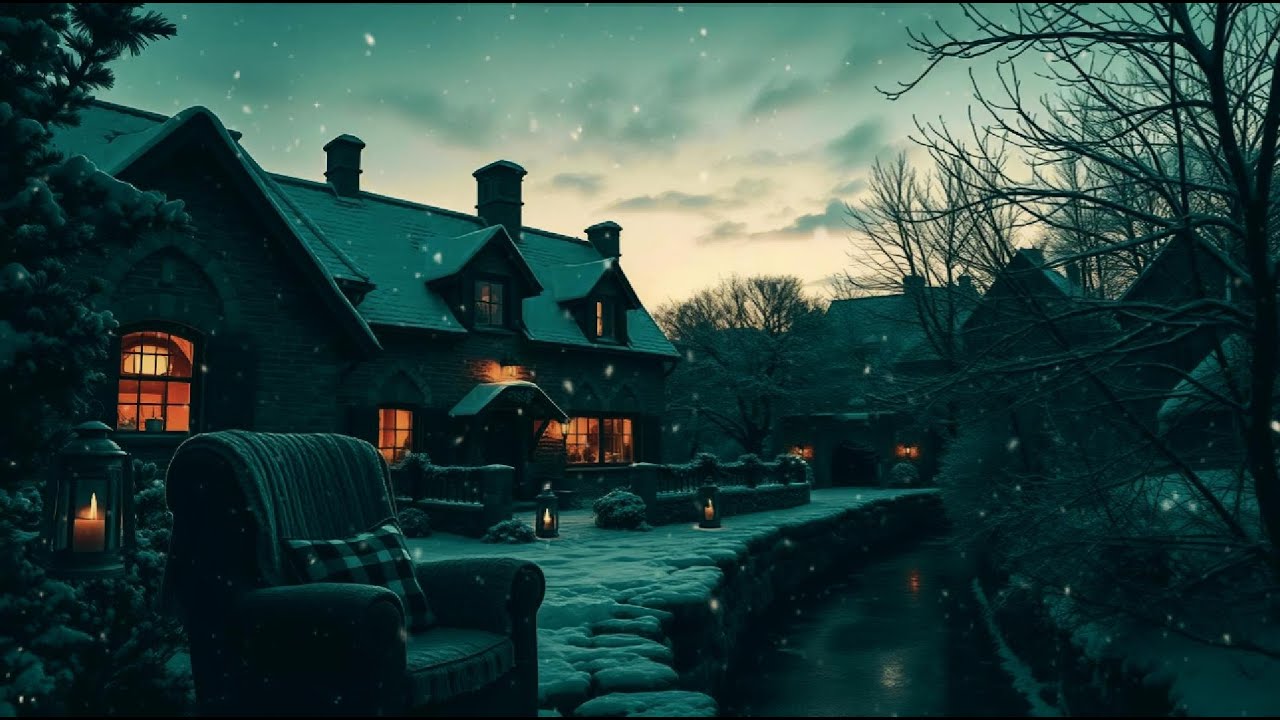 Jazz Relaxing Music for Studying, Work ⛄ Cozy Winter Porch Ambience & Smooth Jazz Instrumental Music