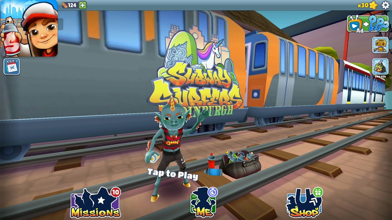 Subway Surfers: World Tour To Edinburgh Gameplay #3 On IPad