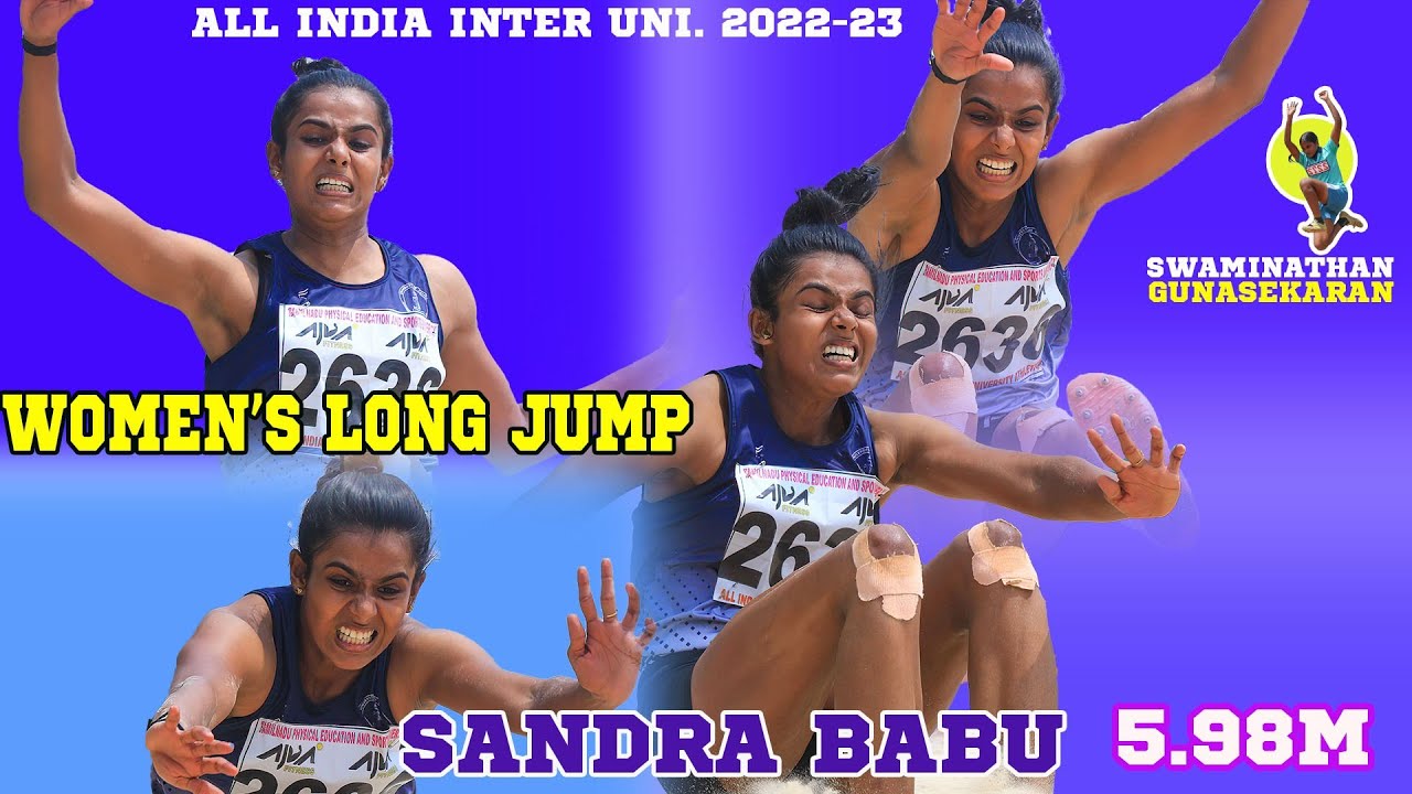Long jump || Top 8 women Long Jumpers  of Indian University 2022-23
