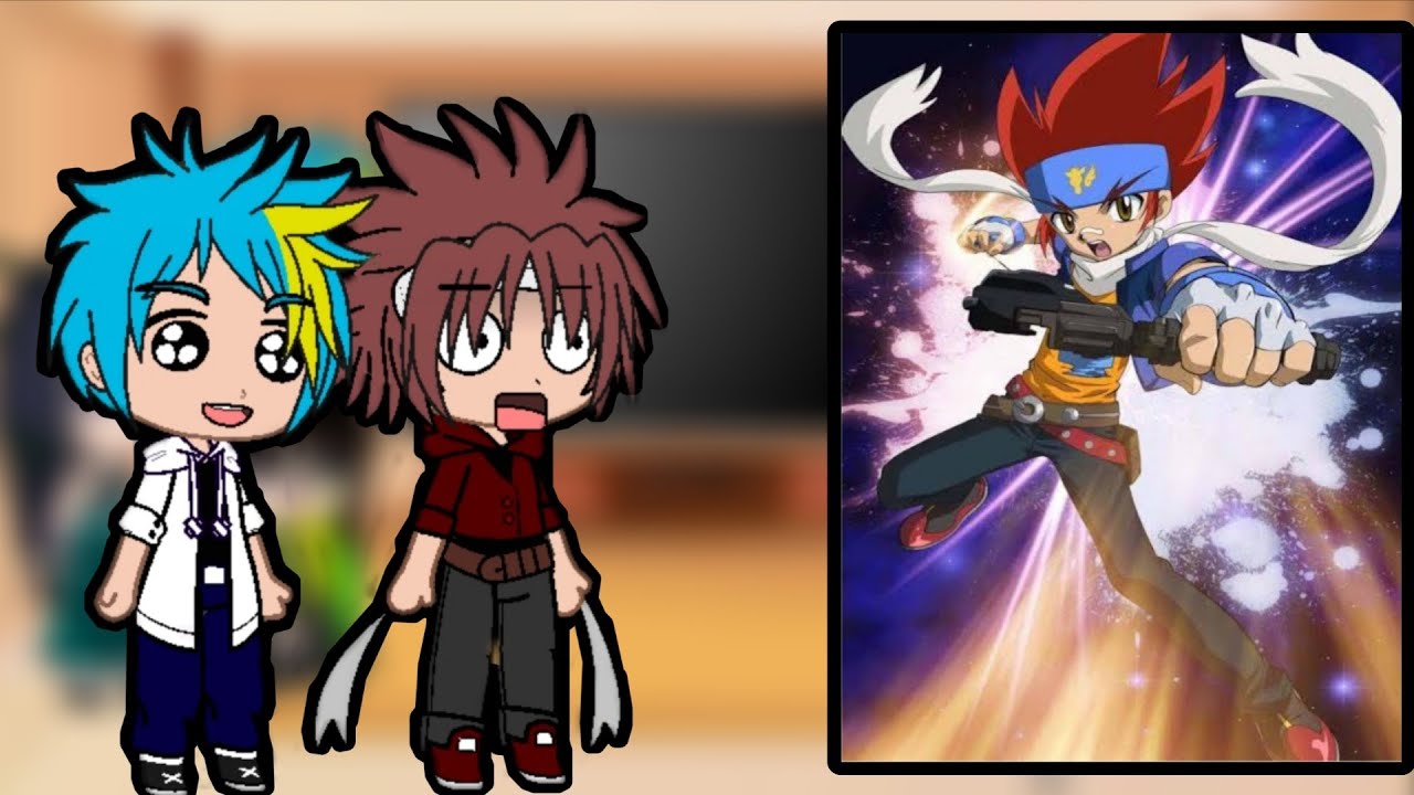 BeybladeX team persona react to Gingka hagane as Jaxon's cousin[MUST WATCH!]#gacha #byblade #viral