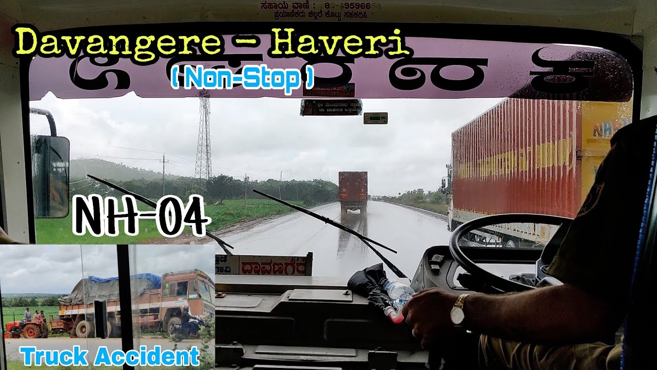 Davangere - Haveri Bus Ride on KSRTC | NH-04
