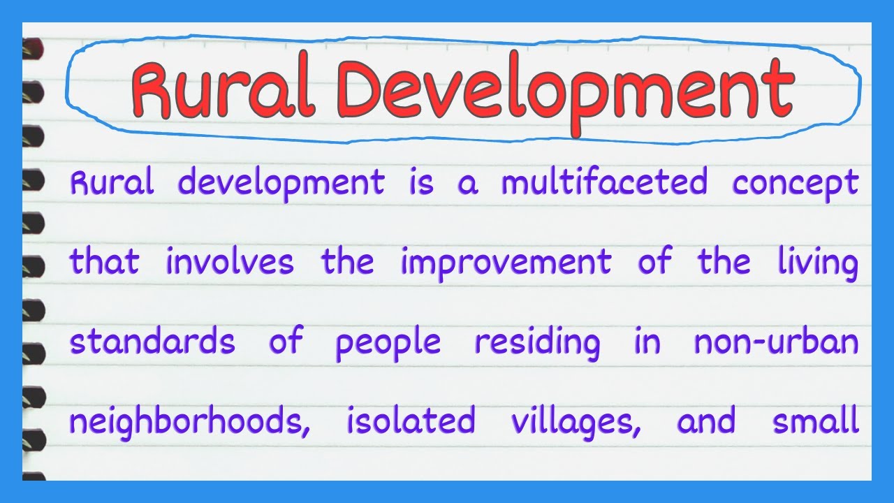 Essay on Rural Development | Rural Development in India