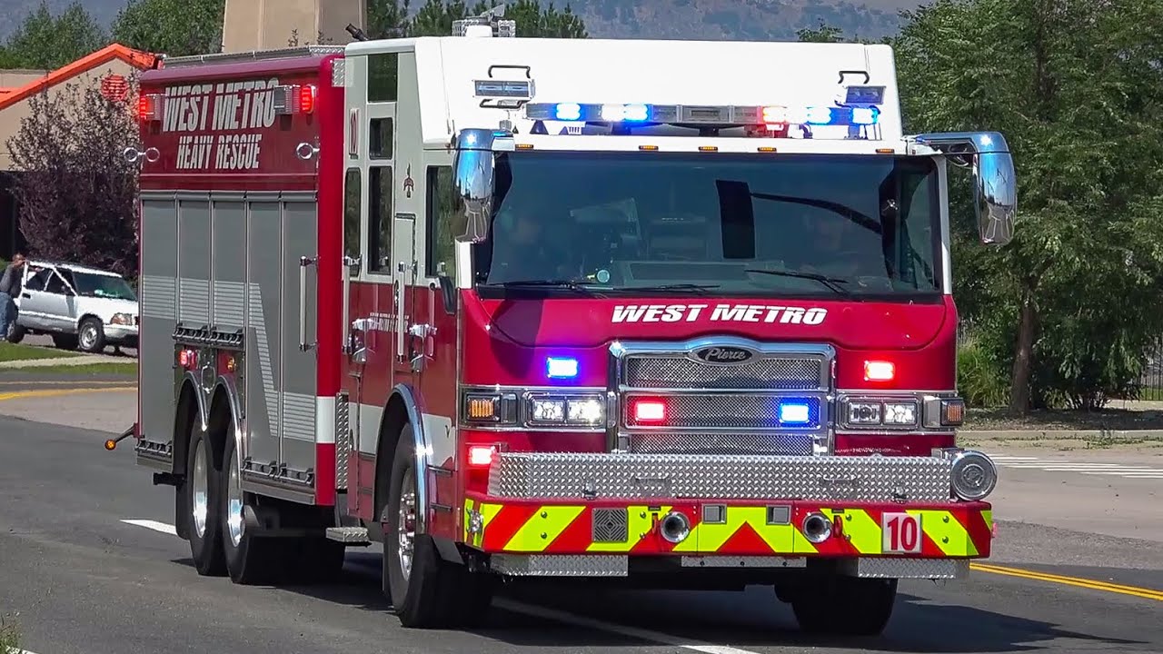 [WHAT A TRUCK! 😍🚒] WEST METRO FIRE | HEAVY RESCUE 10 & MEDIC 10 responding (Metro Denver)