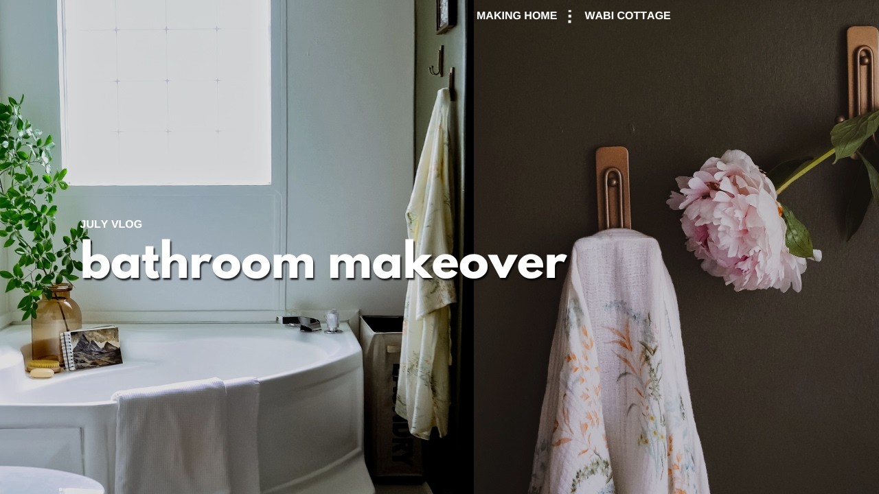 Our Dark Moody Bathroom Transformation Journey / Vintage Bathroom Decoration 4K - Wabi Cottage