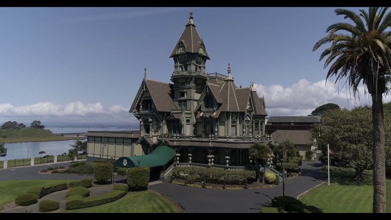 CARSON MANSION DRONE FOOTAGE 4K EUREKA CA