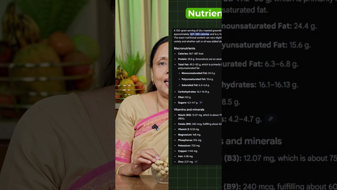 Boiled or Roasted Peanuts: Which Is Healthier? Nutrition Explained | Dr Sudha Gurunamasivayam