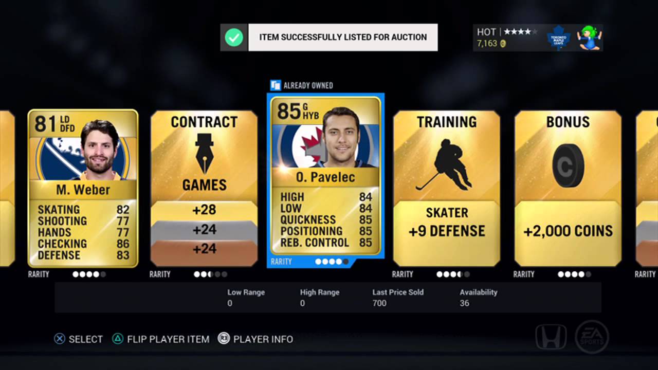 NHL Hockey Ultimate Team 2016