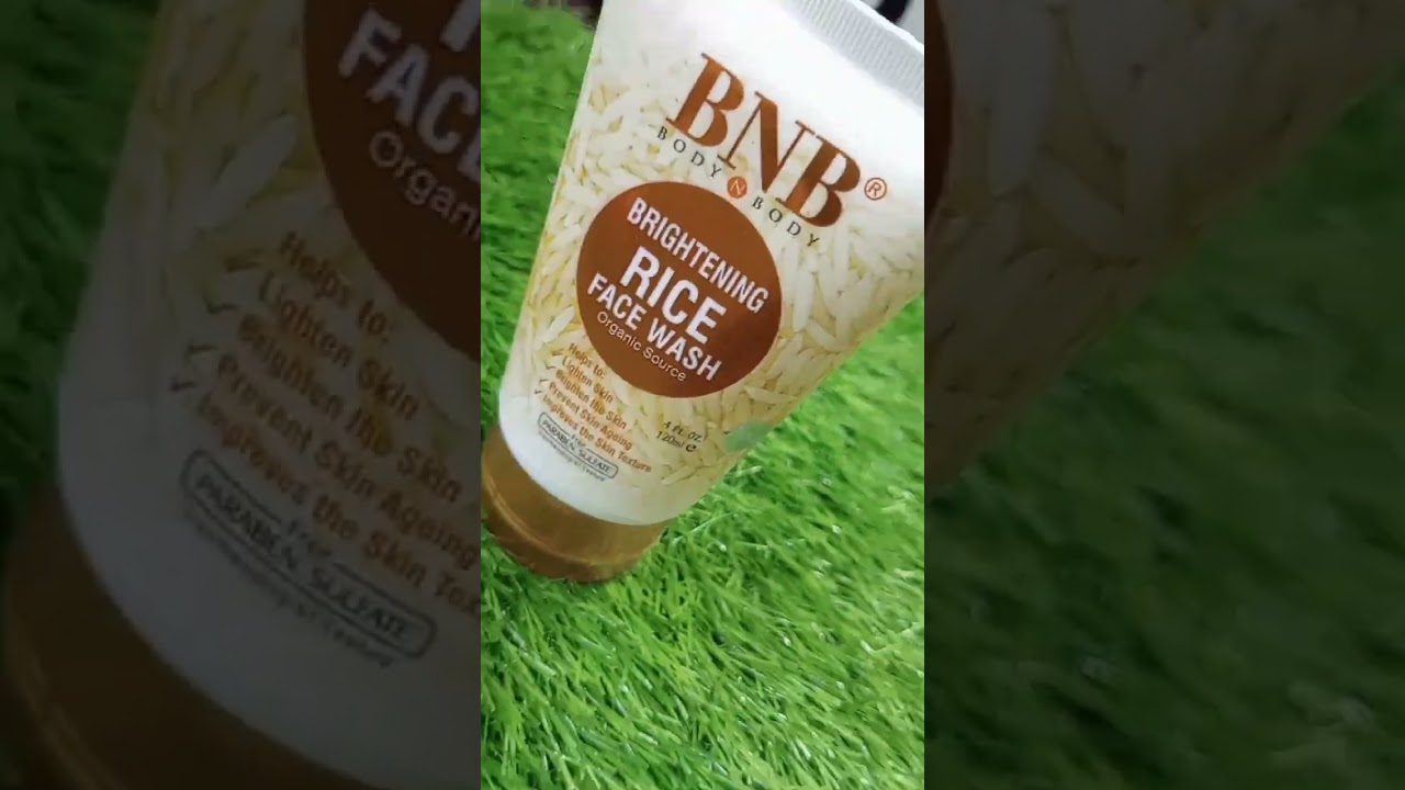 BNB Brightening Rice Face Wash Organic Source Natural Glow Skin Best Results.#art#beauty#cosmetics
