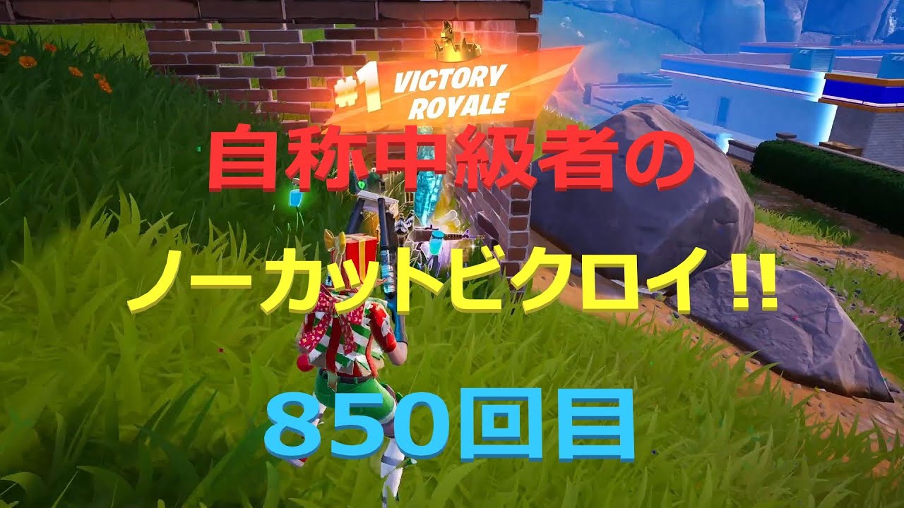 紫スカーとミニガンのORIGIN武器の組み合わせでビクロイ！！自称中級者のノーカットビクロイ850回目【フォートナイト/FORTNITE】