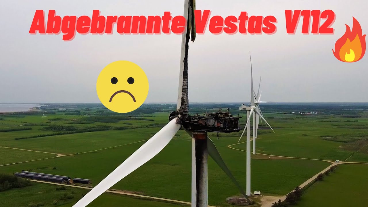 Wind farm Lem (Denmark) 9 x Vestas V112, 1 x V117, 1 x V120 wind turbines burnt out V112/ 22.05.2023