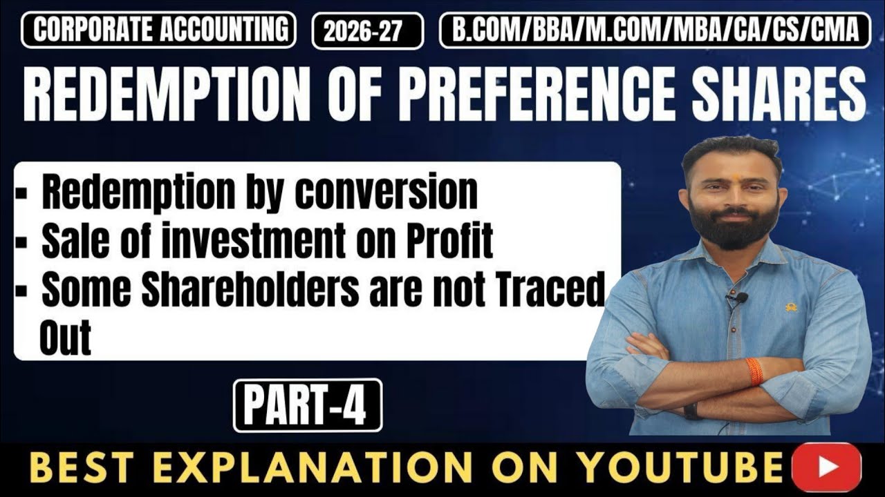 Redemption of Preference Shares | Redemption by Conversion |Some Shareholders are not Traced |Part-4
