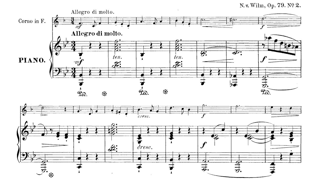 Scherzo - Op. 79, N°2 (for French Horn & Piano) - by Nicolai v. Wilm