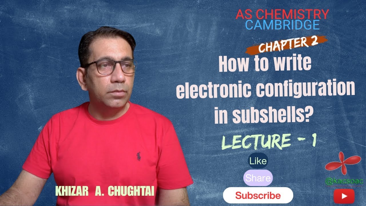 How to write electronic configuration in subshells? AS Chemistry Lecture