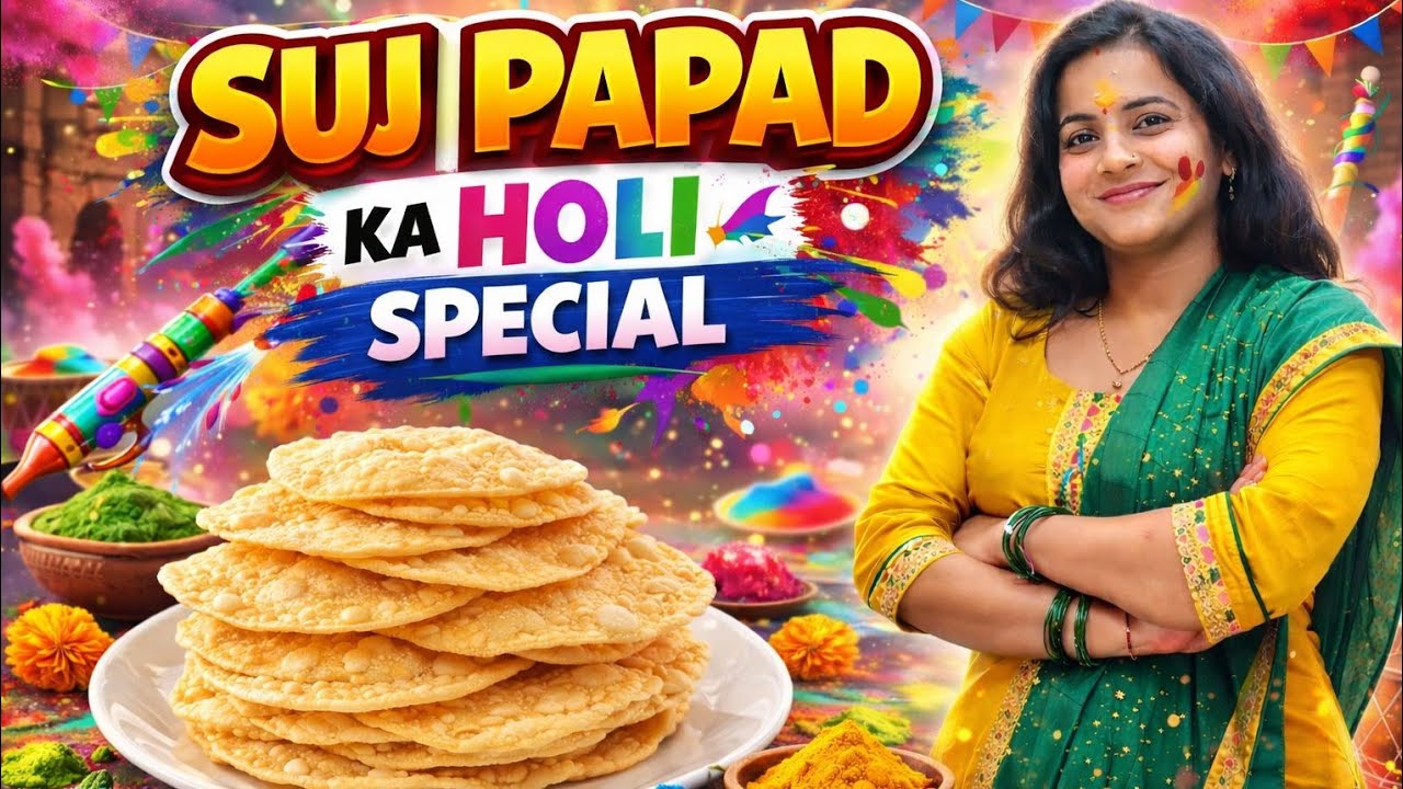 1 कटोरी सूजी से बनाएं स्वादिष्ट पापड़  50+ पापड़ |cooking with mamta |Holi special