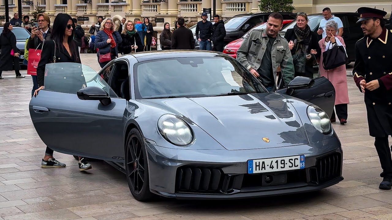 RICH COUPLE WITH 2026 PORSCHE 992.2 GTS LEAVING MONACO CASINO