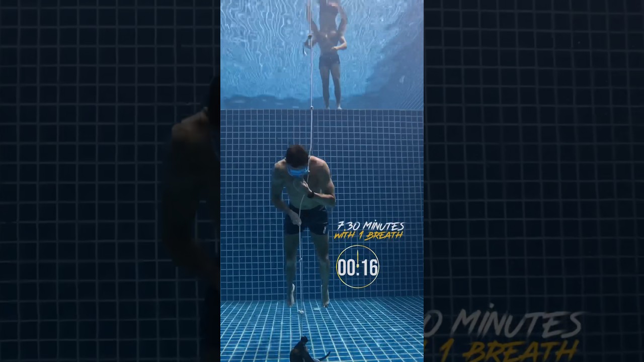 Training my breath hold at 5 meters to boost my mammalian diving reflex. I love static apnea so much