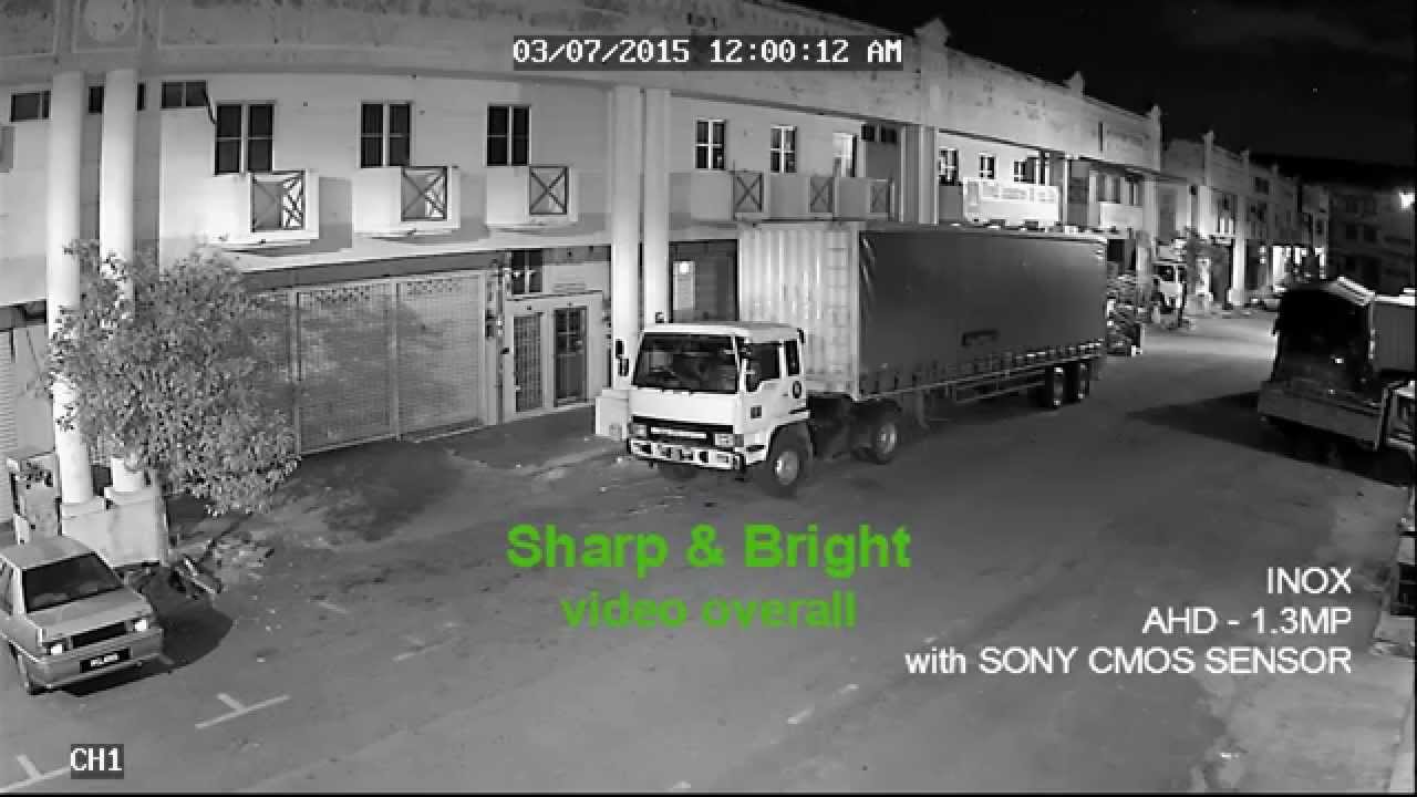 AHD and TVI 1.3MP night video comparison