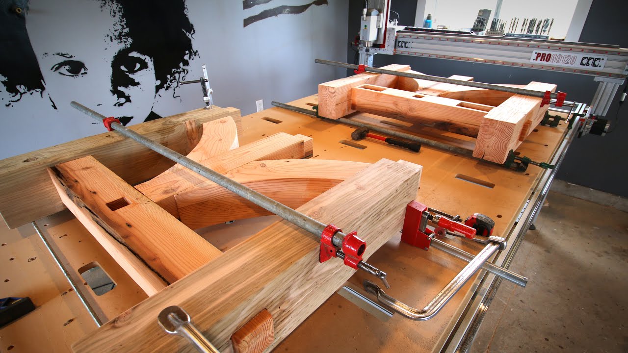 Dining Room Table from CNC Milled Logs - pt. 2/3
