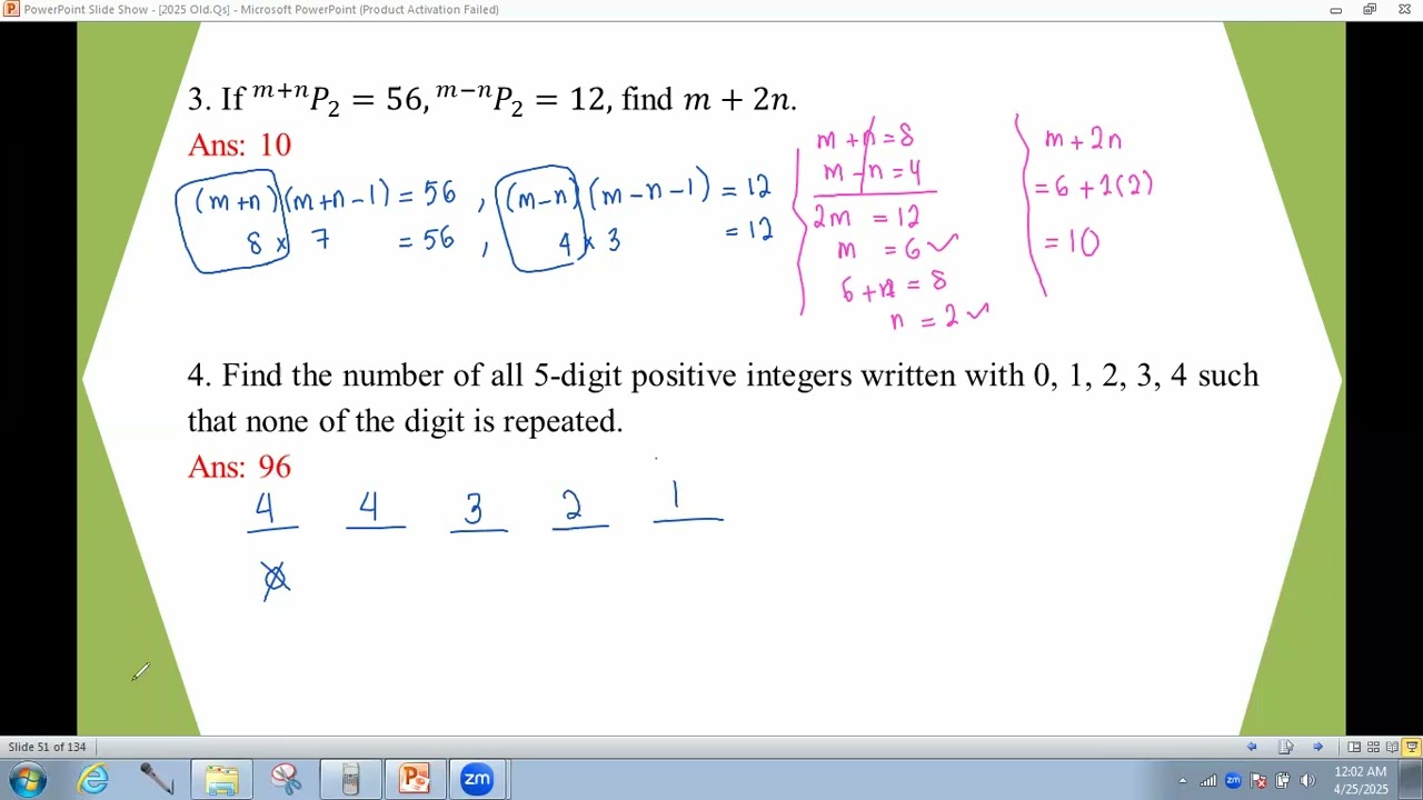 # Grade 12 Math (2025 Old Qs - Ch 5 - Section B)
