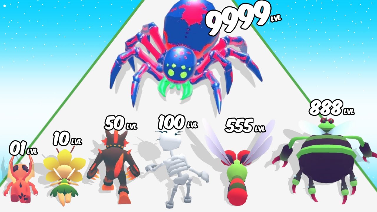 Monster Run Evolution Runner - Level Up Insect And. Monster Max Level Gameplay