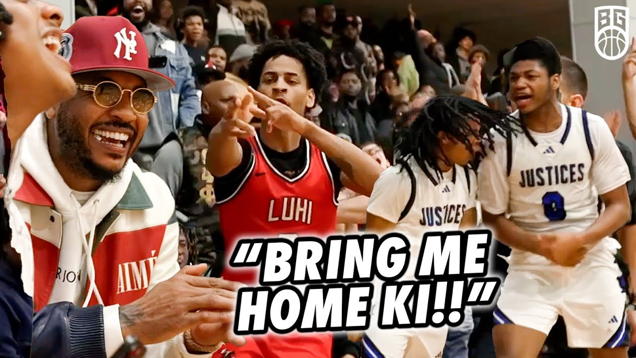 Kiyan Anthony SHOCKS Melo in HEATED OT Game V. #1 Team in VA at HBCU Gym! HS Powerhouses GO AT IT!