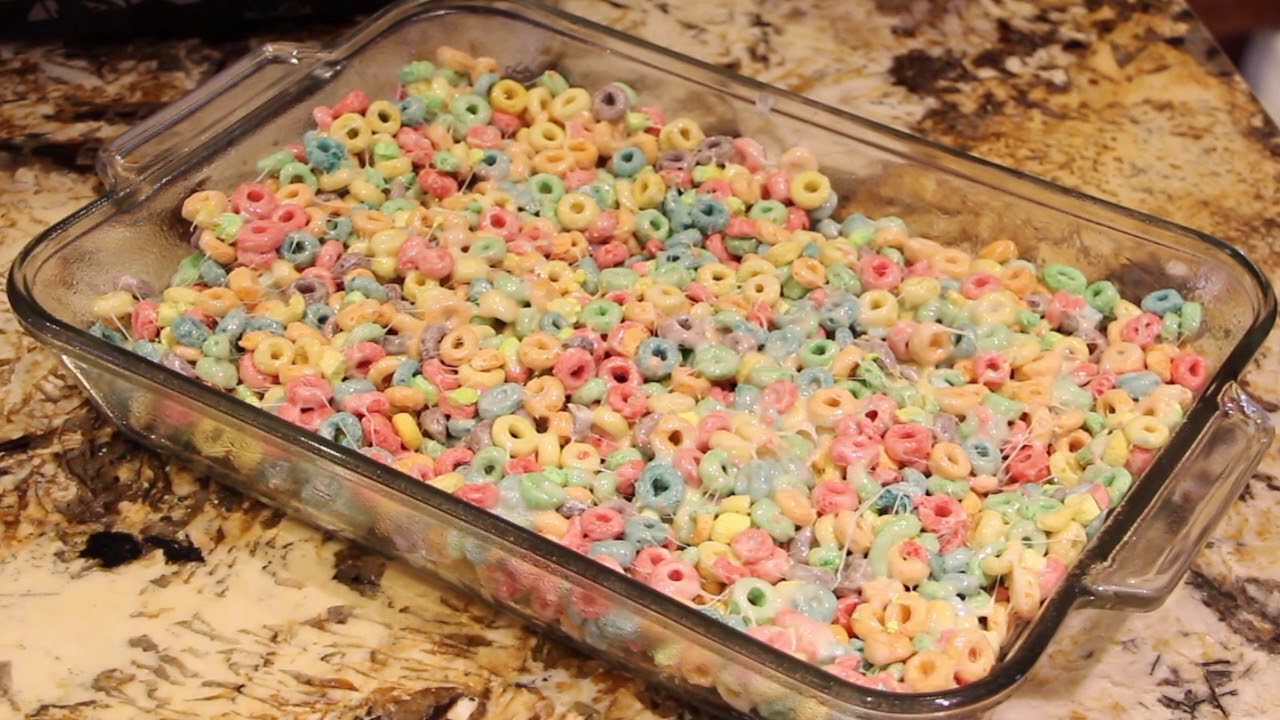 AWESOME FRUIT LOOP CRISPY TREAT RECIPE/SIMPLE AND EASY/CHERYLS HOME COOKING/EPISODE 642