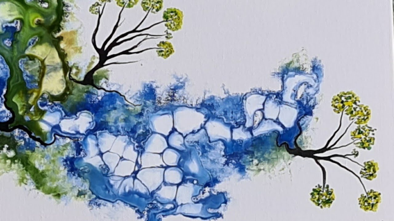 Alcohol Ink Markers / High Flow Acrylic / Acrylic Ink / Abstract Fluid Art Painting 125
