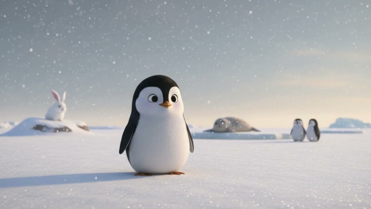 Gute Nacht Geschichte🐧❄️Pinguin Paul und der neue Winter🐧❄️
