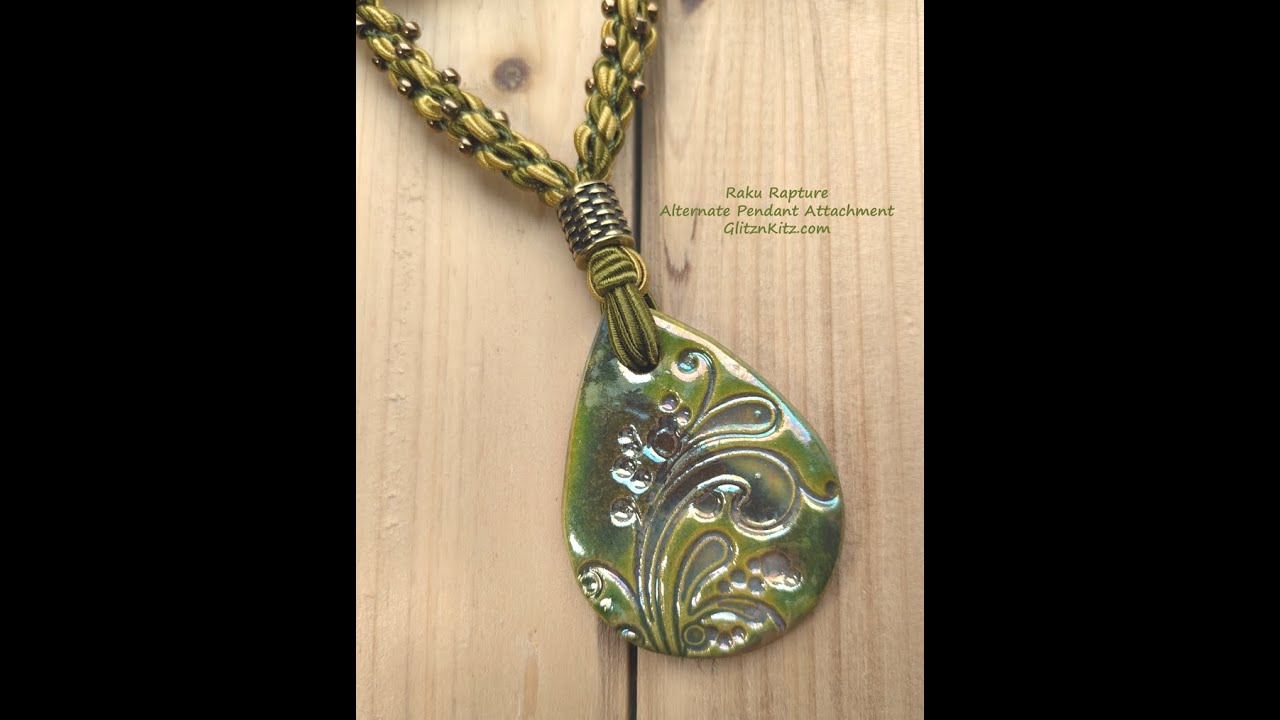 Part 1 -  Alternative method of attaching a pendant to your Kumihimo braiding with soutache