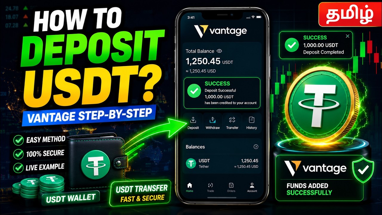 Vantage Broker USDT deposit & withdrawal using Binance | TAMIL