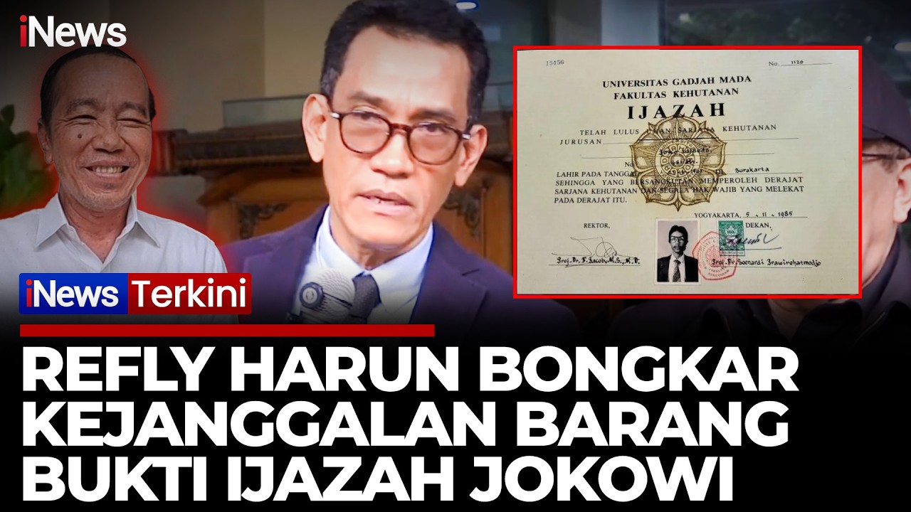 Refly Harun Bongkar Kejanggalan Barang Bukti Ijazah Jokowi: Foto Tak Sesuai Usia | iNews Terkini 5/2