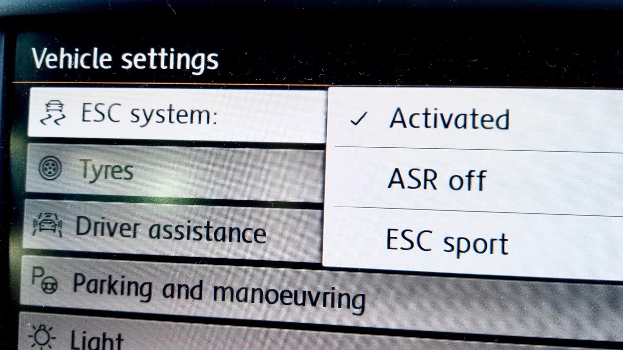 VW Golf MK7 (5G) ESC sport mode activation 