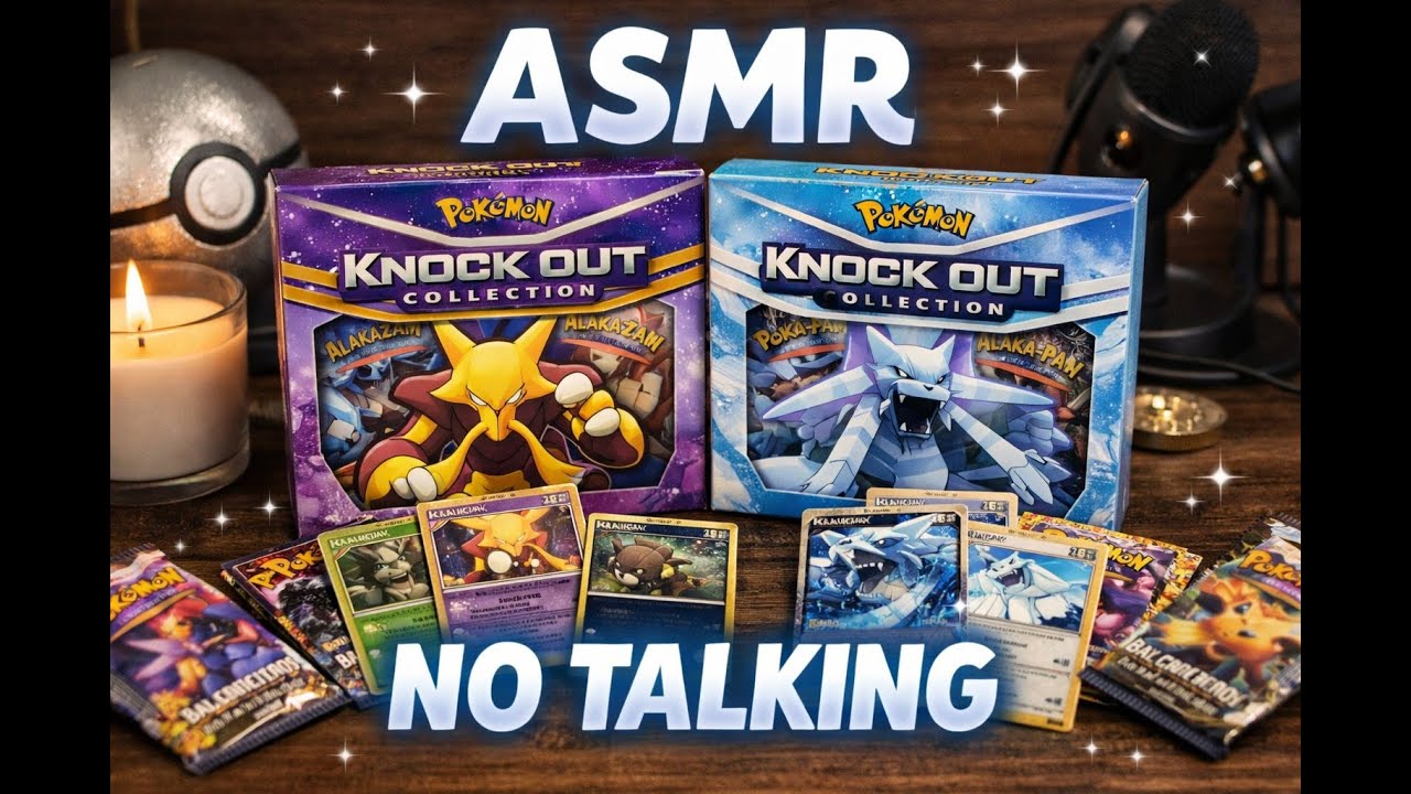 ASMR Pokémon TCG Opening NO TALKING | Knock Out Collection Alakazam & Chien-Pao