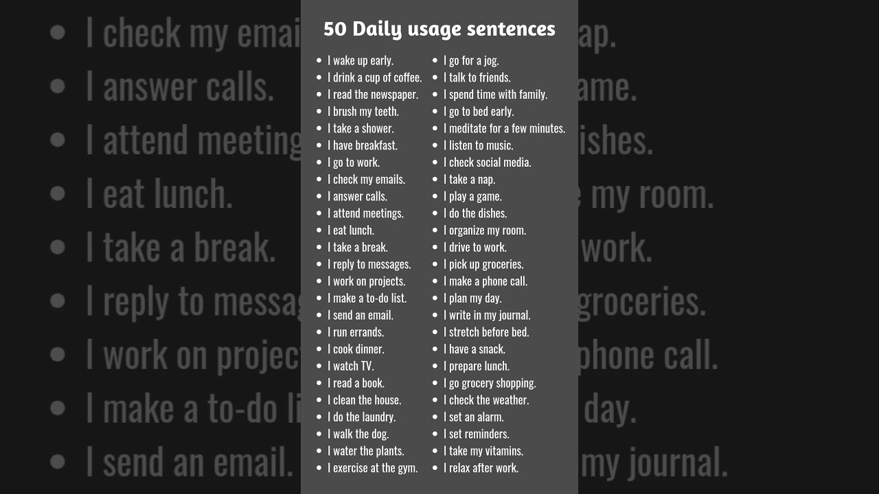 50 Daily Use English Sentences for Speaking Practice | Common Phrases & Conversations for Beginners