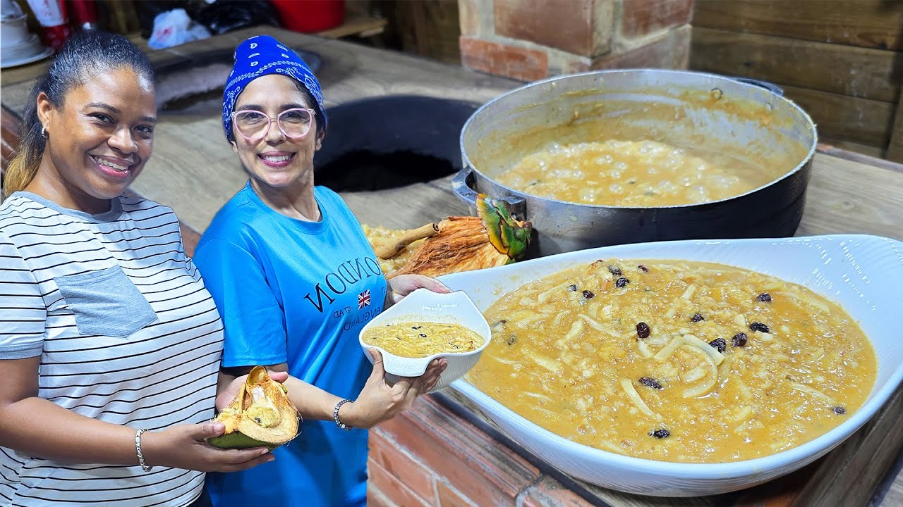 🔥🏔️El Mejor Dulce de Coco con Piña a la Leña — ¡Sabor del Campo Real! 🍍🥥