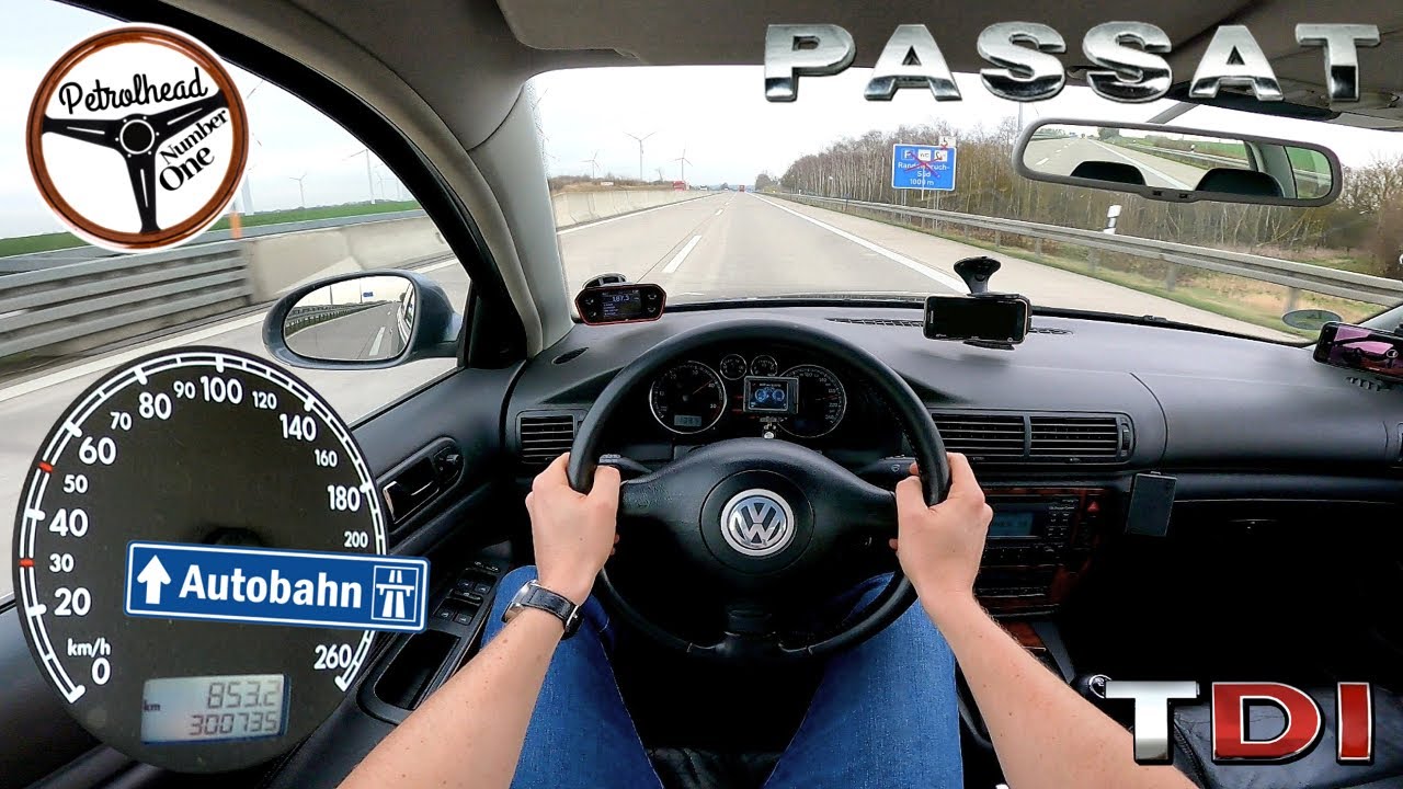 2005 VW Passat B5 1.9 TDI (130 KM) | V-MAX, 0-100 km/h. Próba autostradowa. AUTOBAHN.
