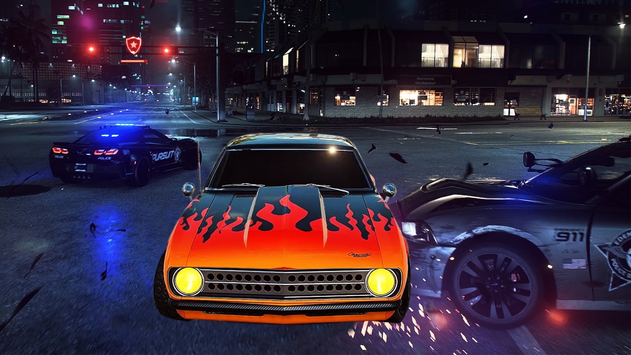 POLICE CHASE ON CHEVROLET CAMARO SS `67 | 4,000,000 REPS IN ONE NIGHT | NFS HEAT | 4K 60FPS