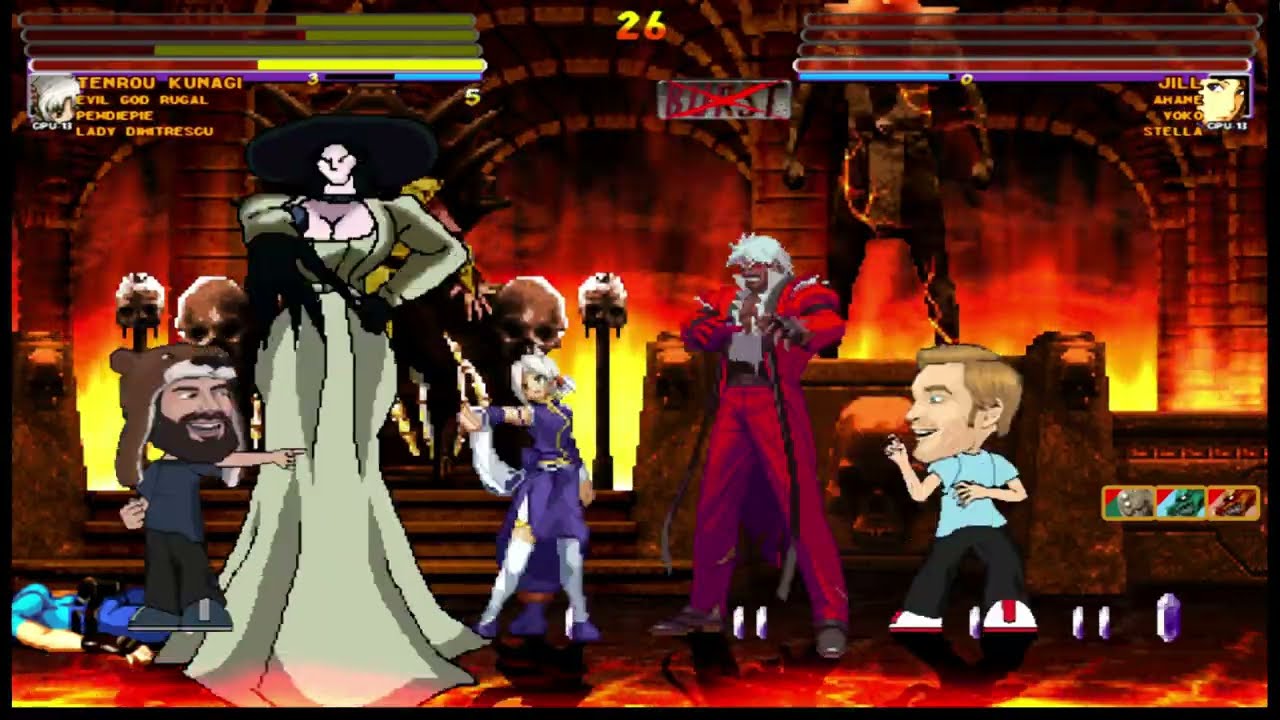 [4K] MUGEN: ETB – Lady Dimitrescu, Tenrou Kunagi, E God Rugal Pewdiepie vs Amane, Stella, Jill, Yoko