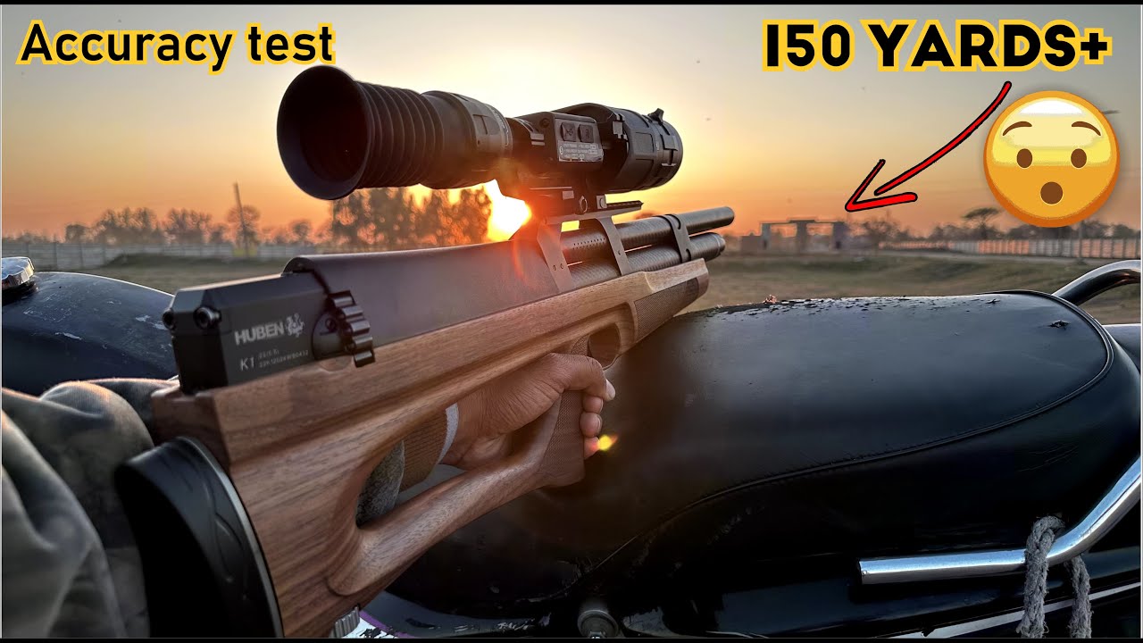 Huben K1 Accuracy test at 150 Yards | Best PCP Airgun for long range | Best Semiauto PCP Airgun