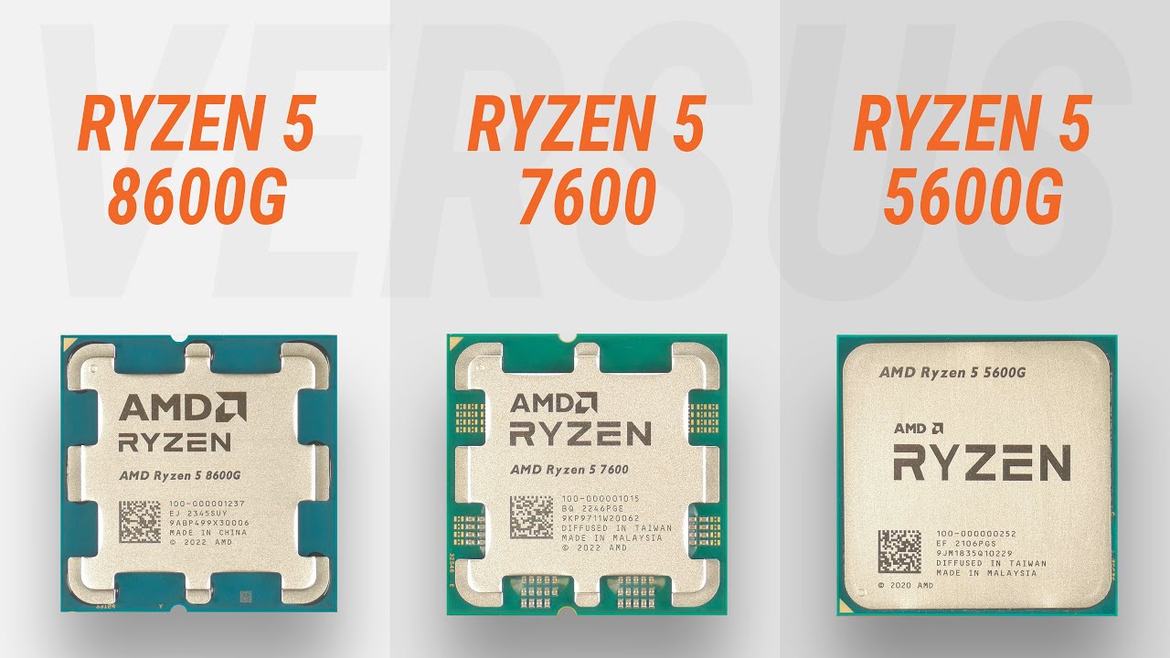Ryzen 5 8600G vs Ryzen 5 7600 vs Ryzen 5 5600G w/ RTX 4090: Test in 7 games + Test Radeon 760M.
