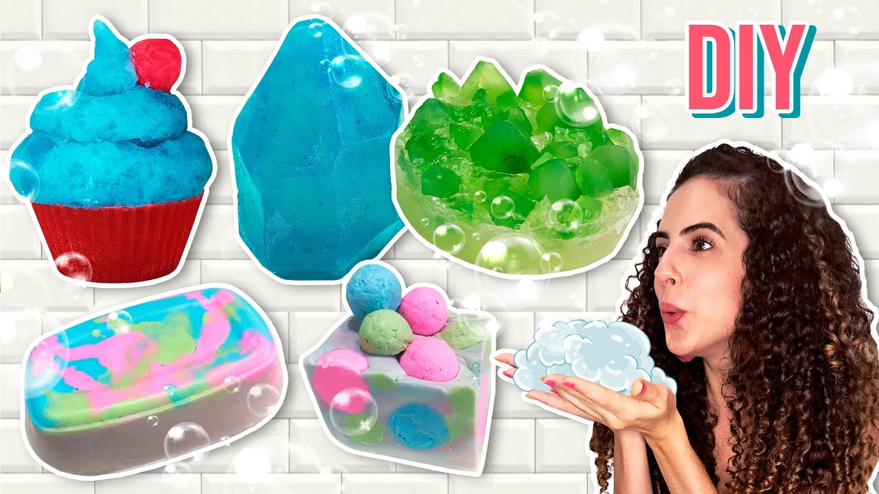 DIY SABONETES FOFOS: CRISTAL, CUPCAKE, MELANCIA, BOLINHAS | Paula Stephânia