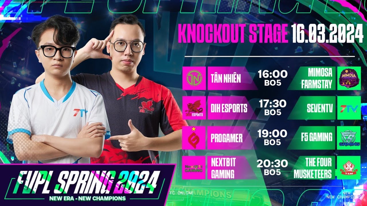 SevenTV v&agrave; DIH quyết đấu sống c&ograve;n, ProGamer c&oacute; cơ hội lớn | FVPL Spring 2024 - Knockout Stage 16/03